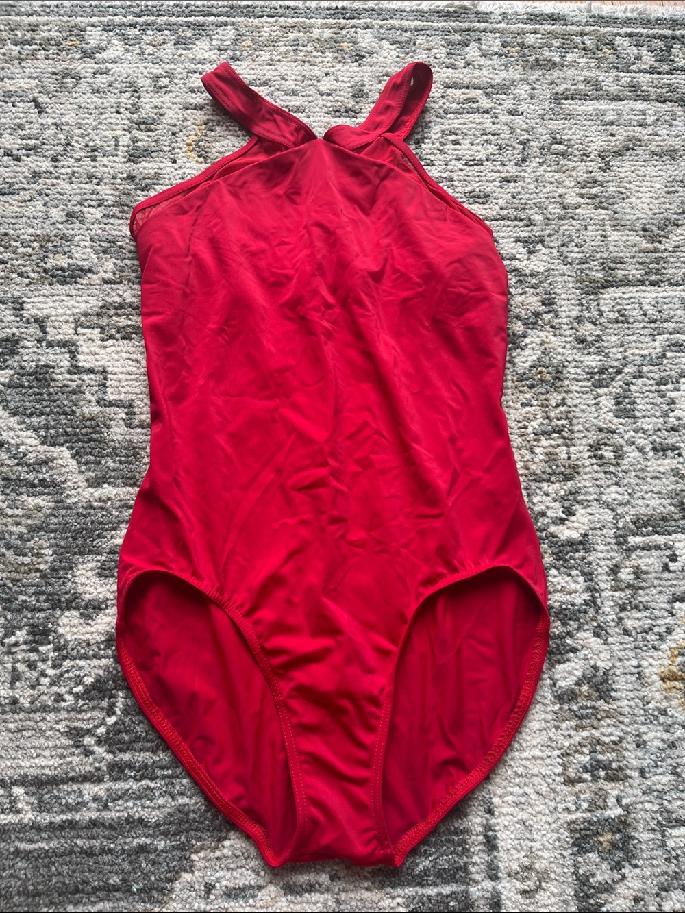 Balera Woman’s Ballet Leotard with Crisscross Back Straps - Red